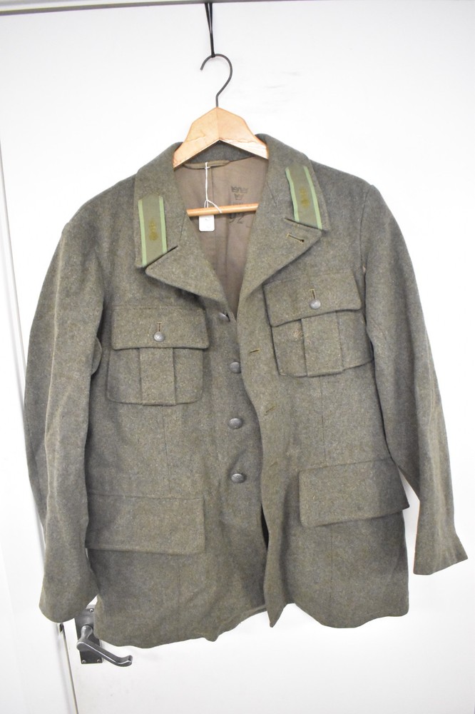 WWII Swedish Army 1945 Artillery Wool Tunic Jacket Military Surplus 40” Chest