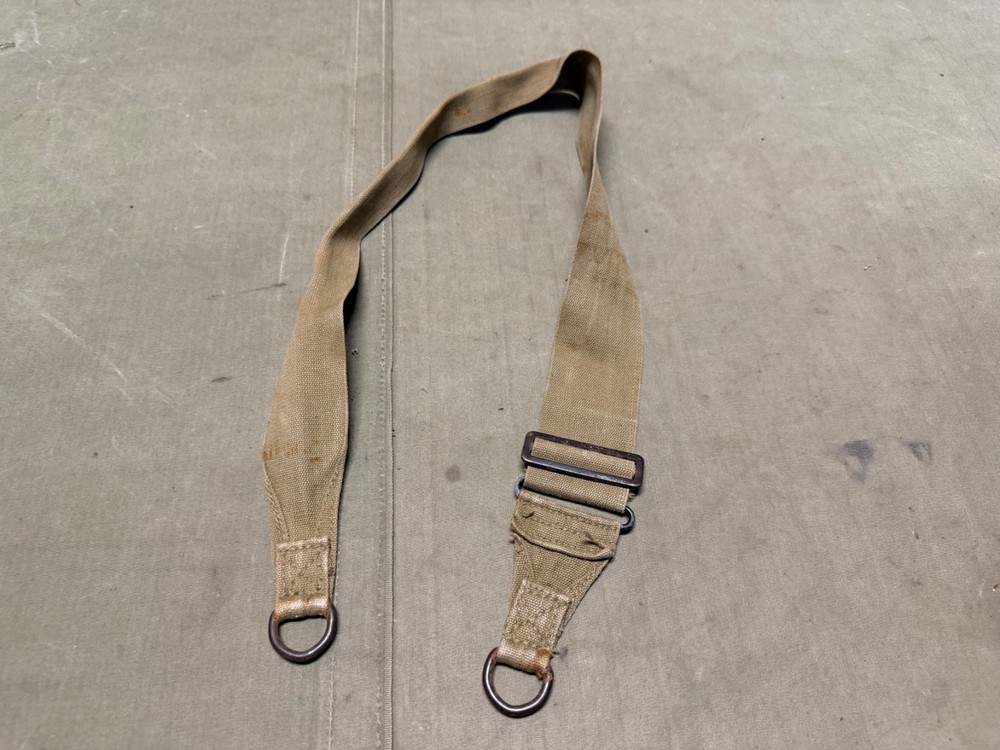 ORIGINAL WWII US ARMY M1936 MUSETTE PARATROOPER JUMP BAG CARRY STRAP-1942