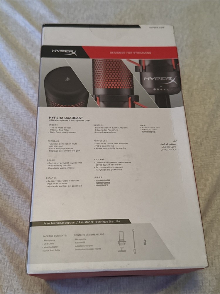 HyperX QuadCast USB Condenser Gaming Microphone For PS4/PS5/PC/Mac