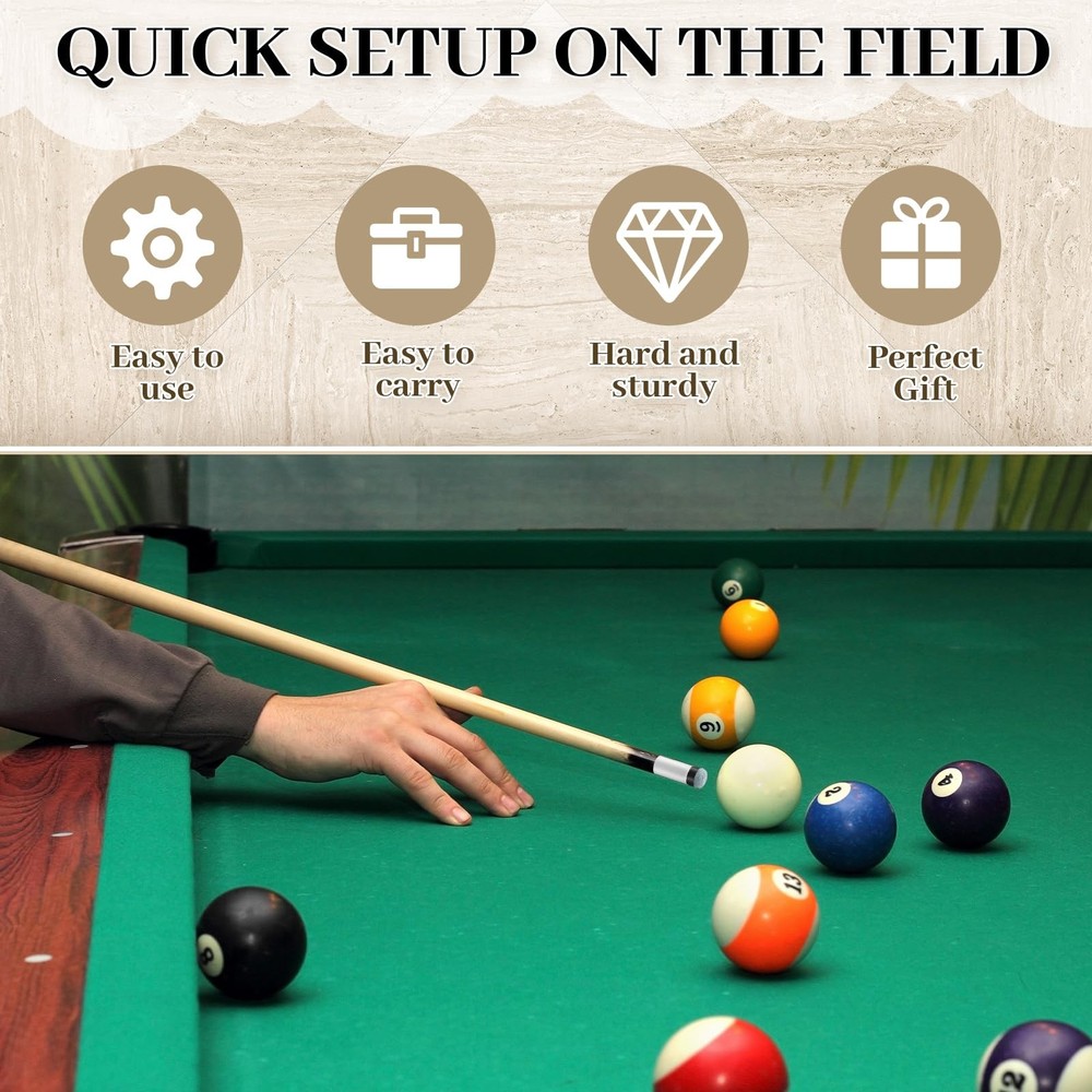 ElevateTech 10 Sets Billiard Cues Tips Replacement Kit with White Pool