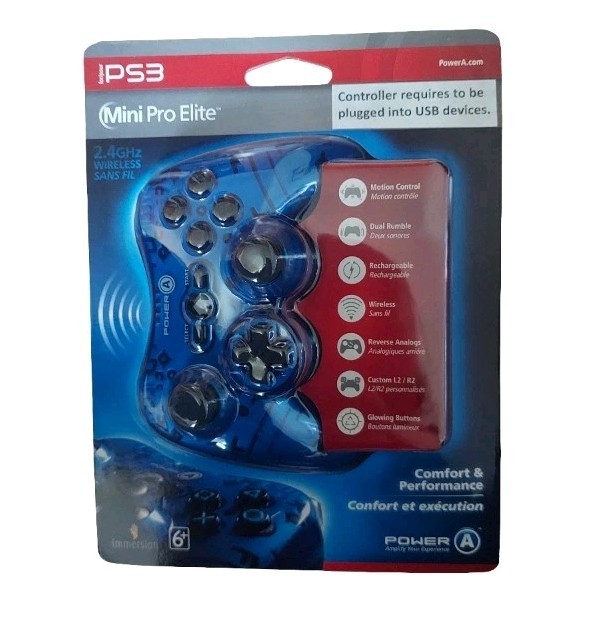Sony PS3 Mini Pro Elite Controller POWER A with USB - NEW - WIRED