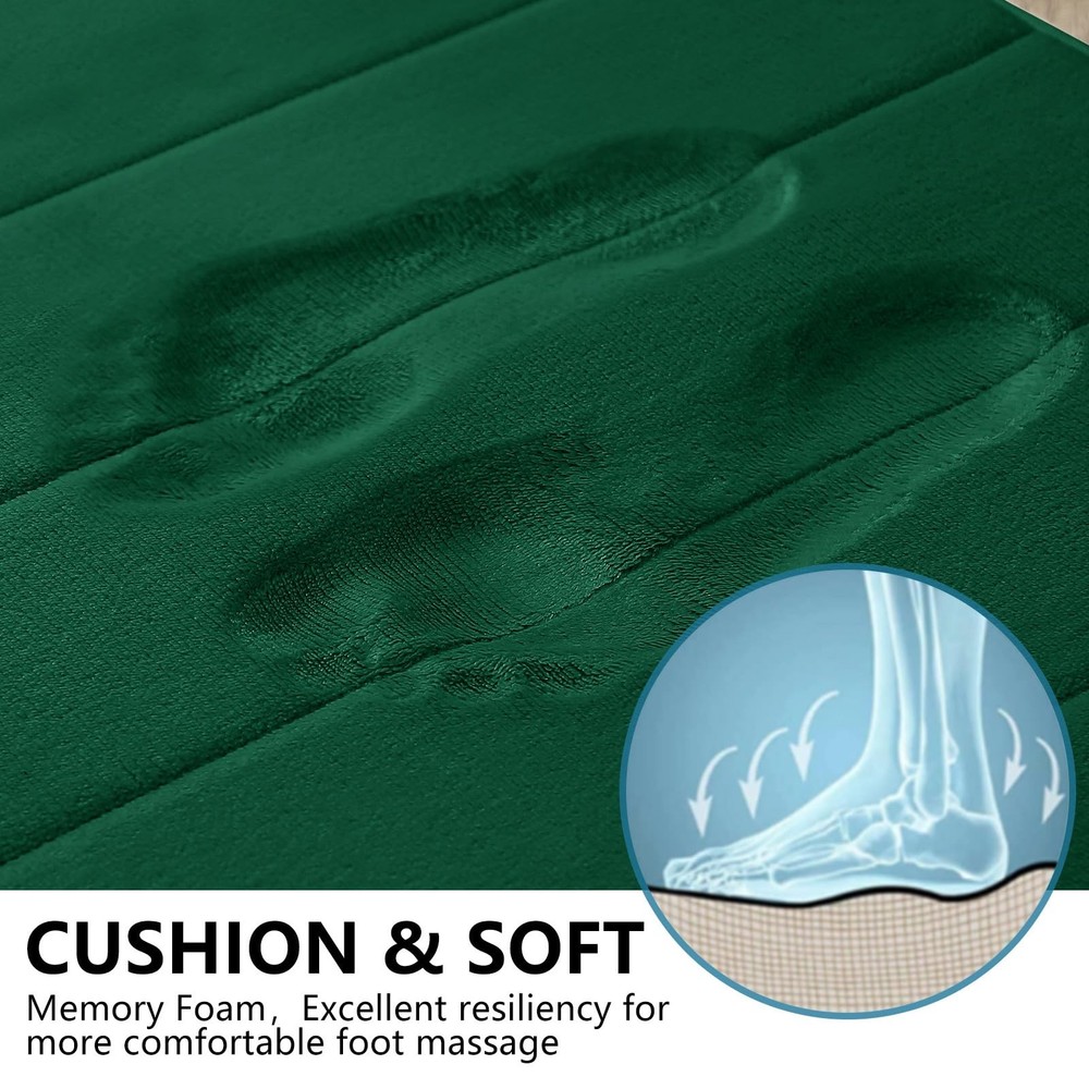 Bathroom Rugs Sets 2 Piece, Memory Foam Non Slip Extra Soft Absorbent Machine...