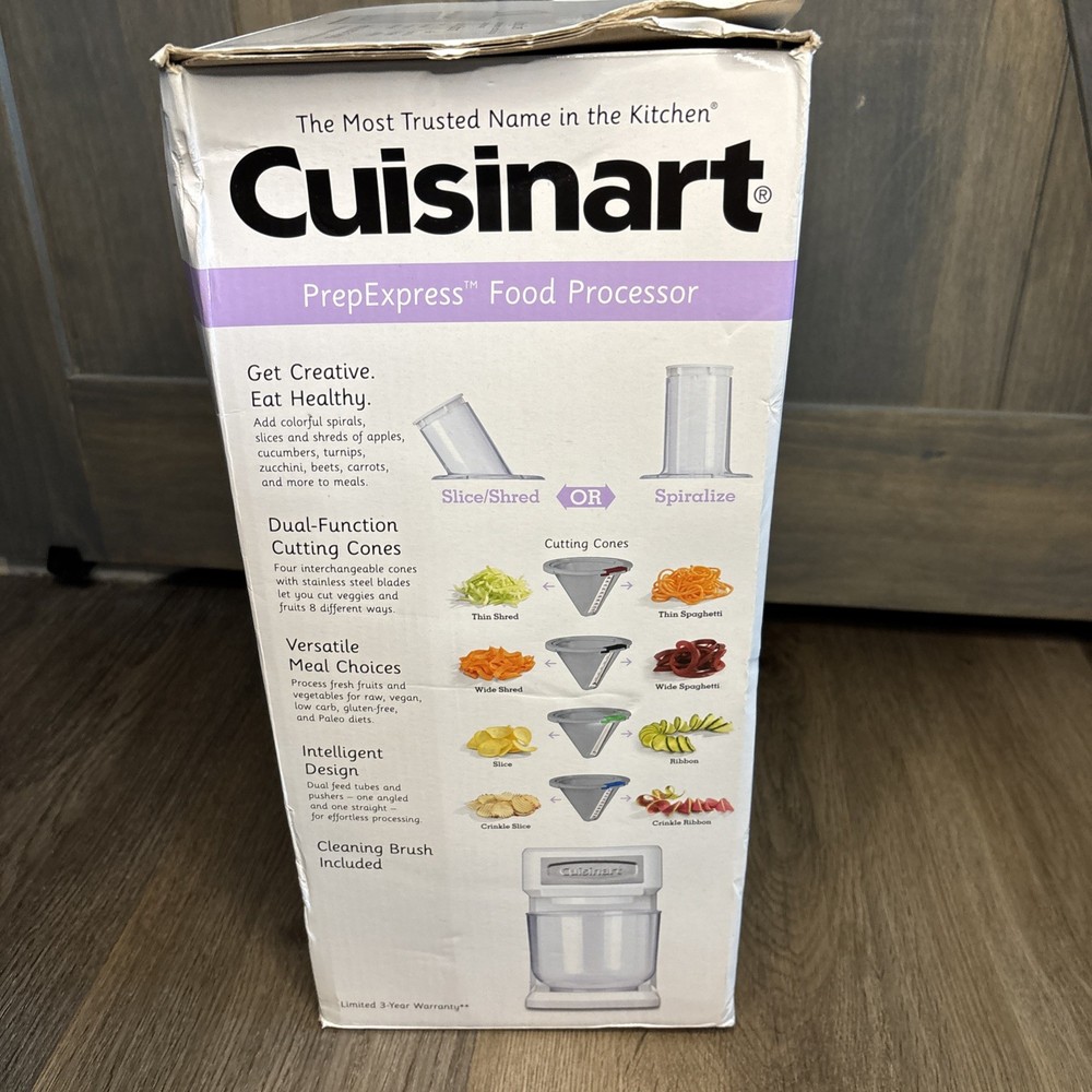 Cuisinart SSL-100 Prep Express Slice Shred Spiralizer Food Processor White