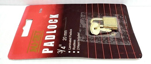 3/4" 20mm Mini Laminated Padlock Security w/ 2 Keys Storage Rustless Home #5106