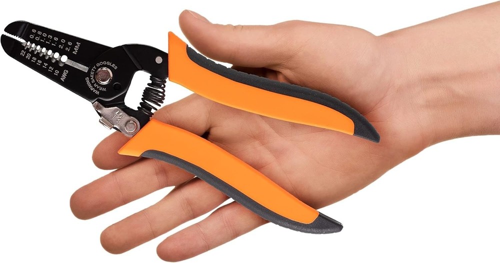 Hardened Steel Wire Stripper & Cutter for Solid and Stranded Wires 22-10 AWG