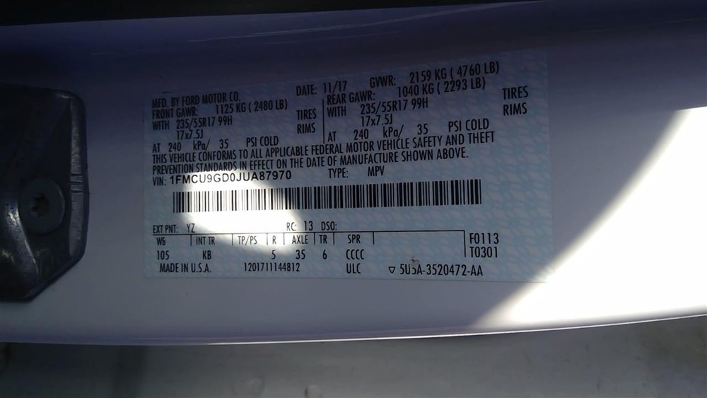 Used A/C Selector Switch fits: 2018 Ford Escape front automatic temperature cont
