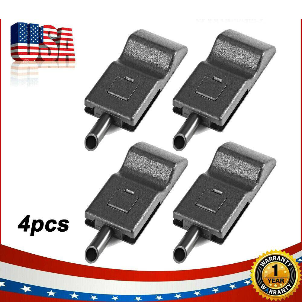 4PCS Door Lock Knobs Front/Rear Ebony For Chevy/GMC Silverado/Sierra 07-13