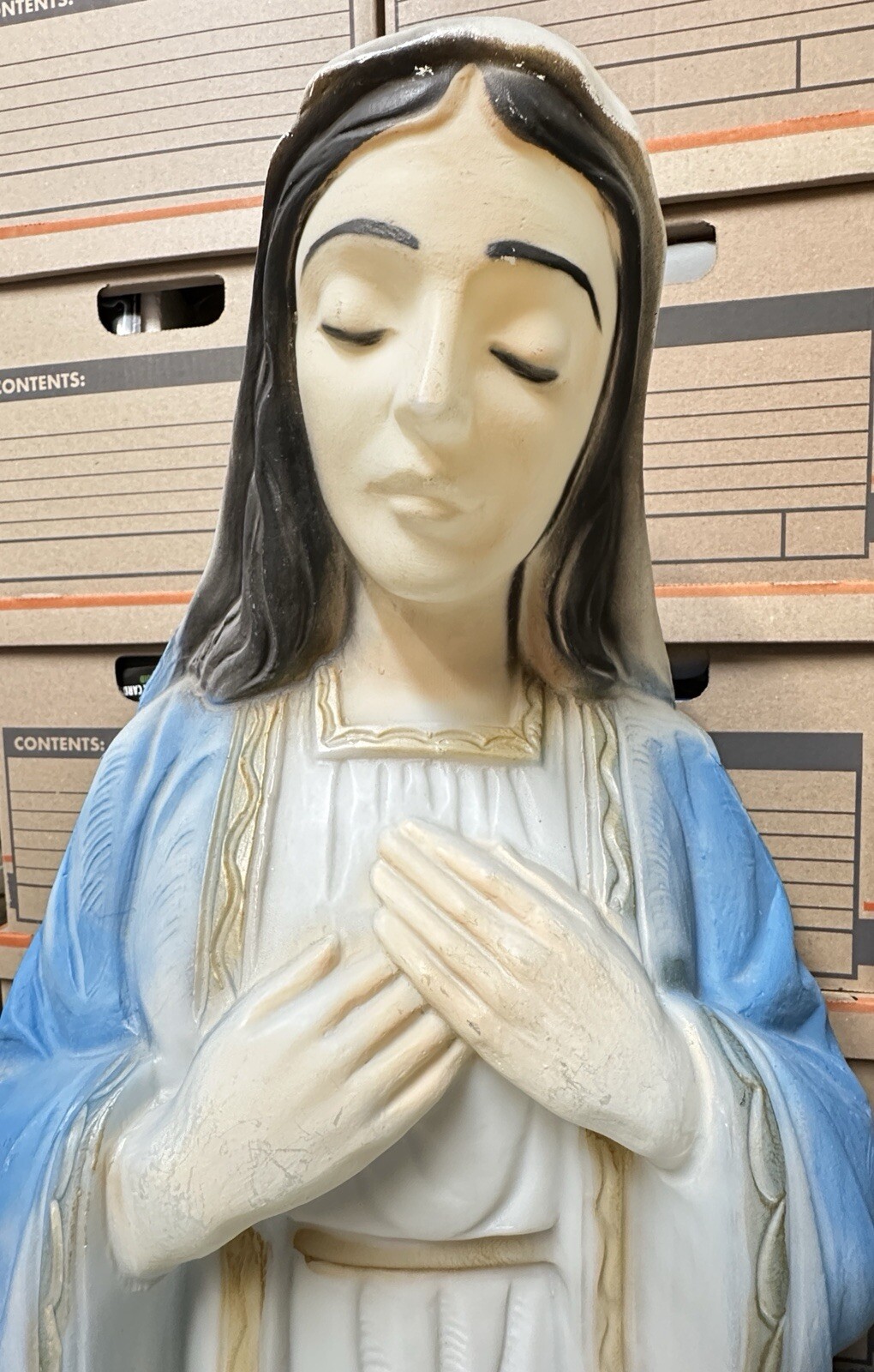 Vintage Mary Nativity Blow Mold Yard Decor Works