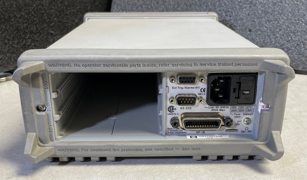 HP 34970A Data Acquisition Data Logger Switch Unit w/ 6.5 Digit DMM