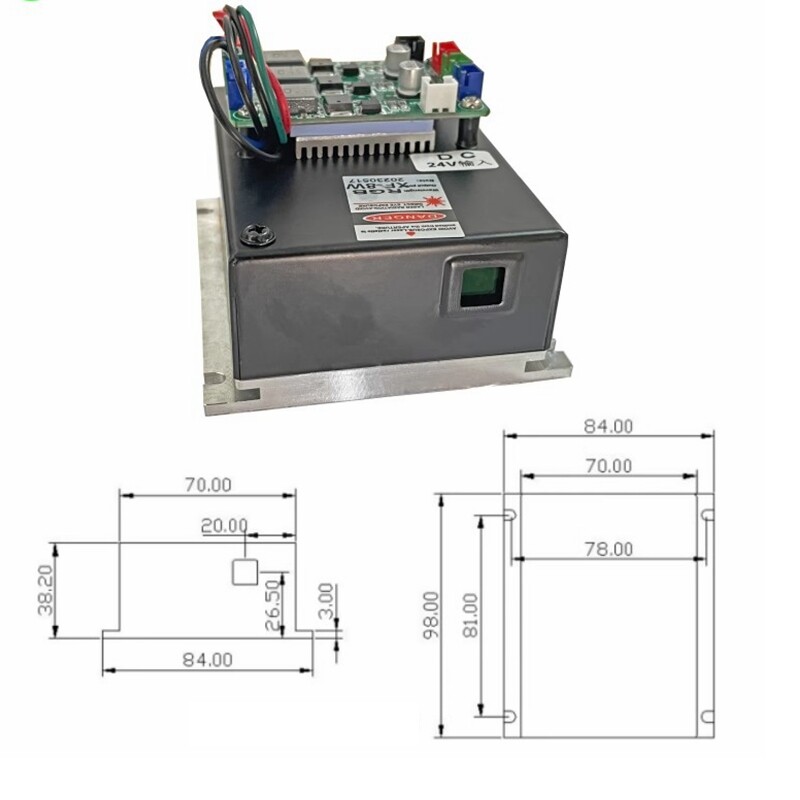 RGB 6W Semiconductor Laser Source Solid-state Pumped Laser Head Stage Laser