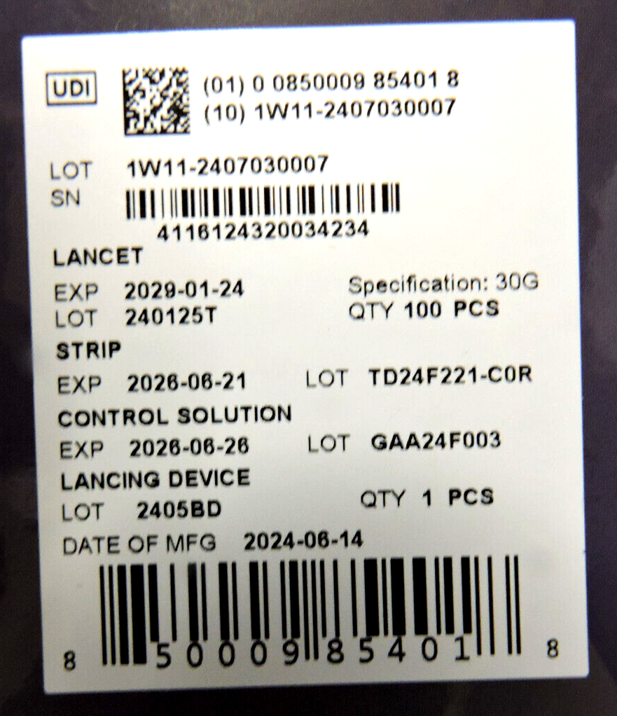 NEW Metene TD-4116 Blood Glucose Monitor/ 100 Strips 100 Lancets / Complete 2026