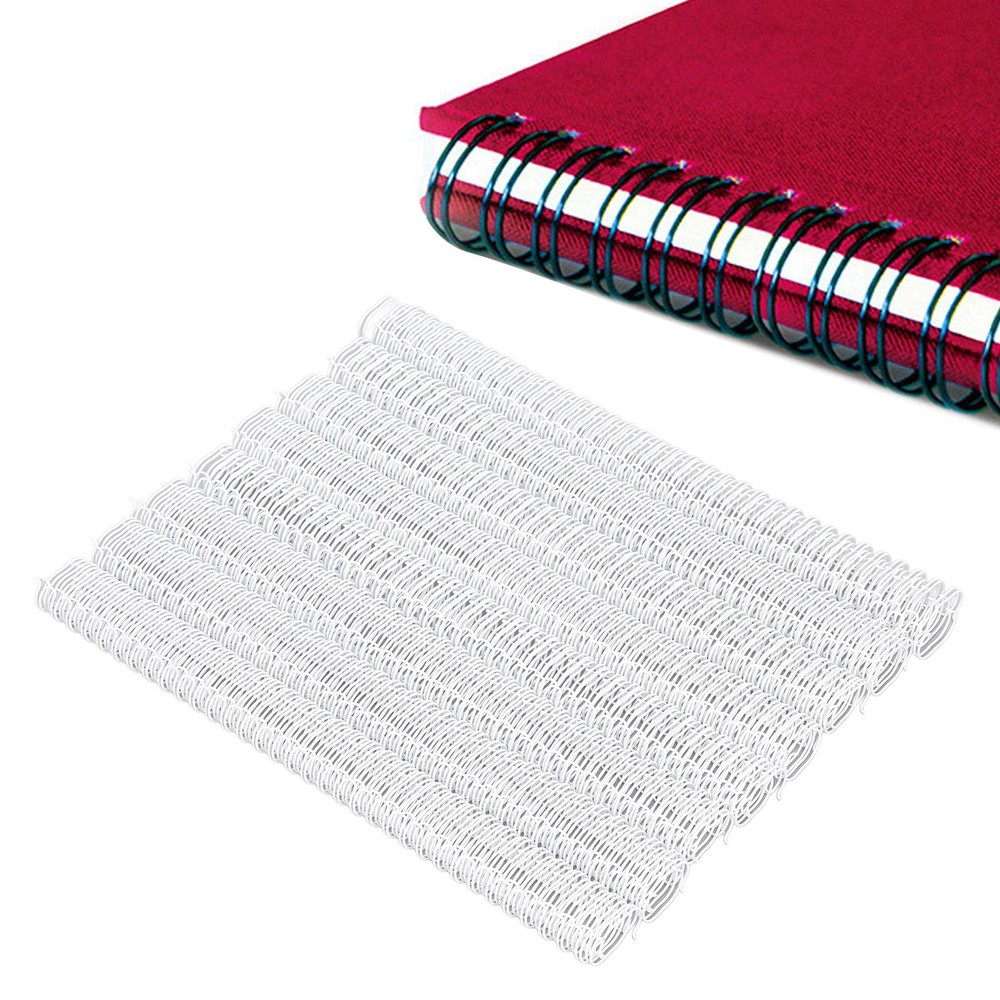 100PCS Double Loop Wire Binding Spines 9/16 Inch 120 Sheet Capacity A4 Premium
