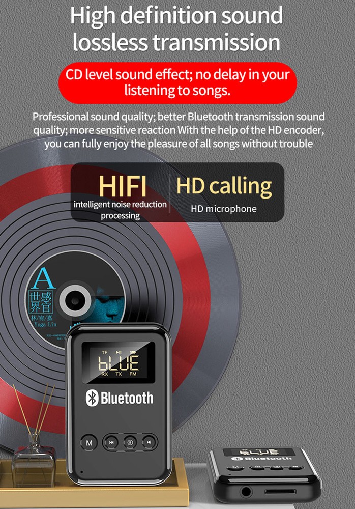 Bluetooth Wireless Adapter Receiver&FM Transmitter MP3 Player Home Car Stereo