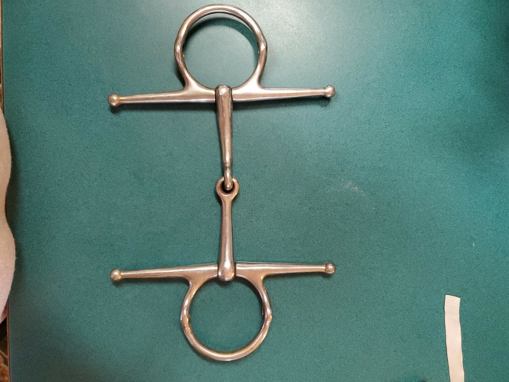 Stainless Steel 5" Single Jointed Full Cheek Gag Snaffle Bit