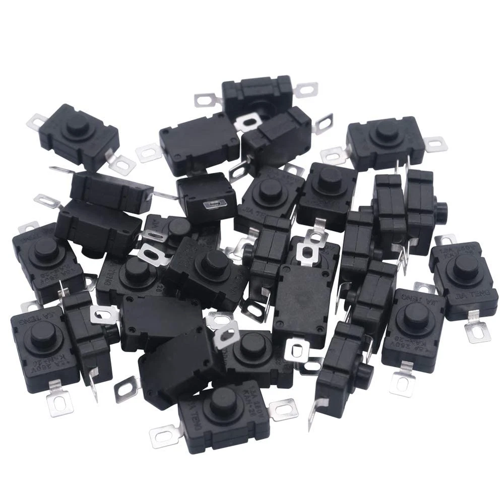 50x Flat Latching Micro ON/OFF Switch 250V 1.5A Self-Lock Push Button Switch US