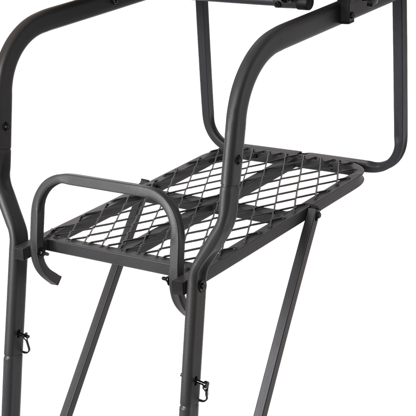 15.5' Steel Climbing Ladder Tree Stand Outdoor For Hunting&Mesh Seat Equipment