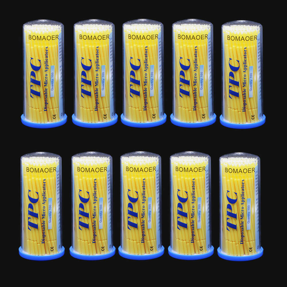 100pcs Dental Micro Brushes, Bendable Fine Tip for Precision Glue, Model Work