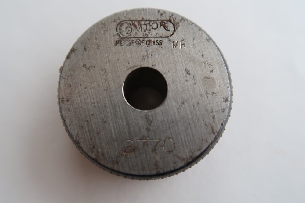 Comtor .2770 Diameter Master Smooth Plain Bore Ring Gauge