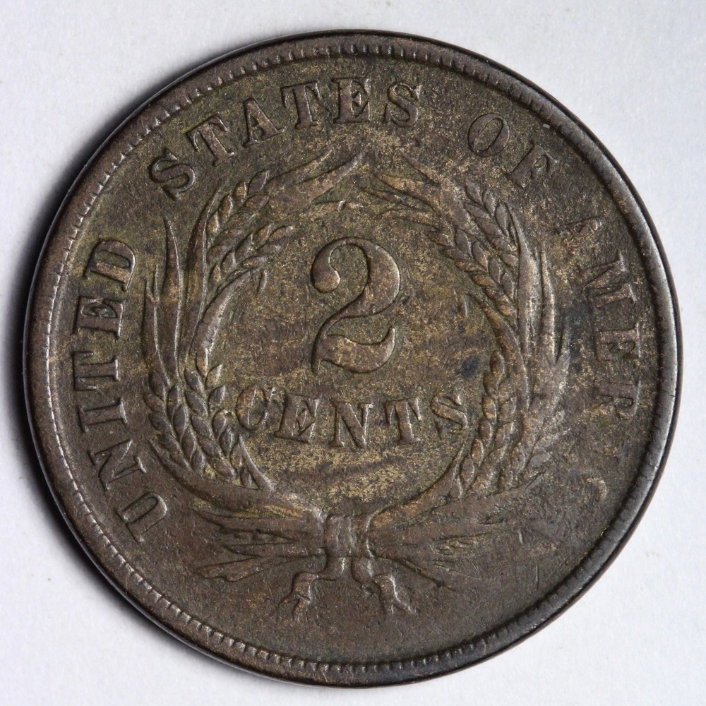 1864 Two Cent Piece FINE E169 AGCK
