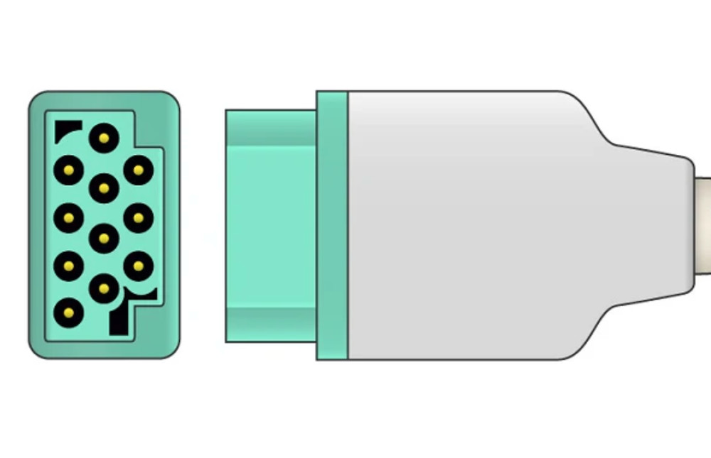 GE PDM Compatible Direct-Connect EKG Cable Snap -Ships Same Day