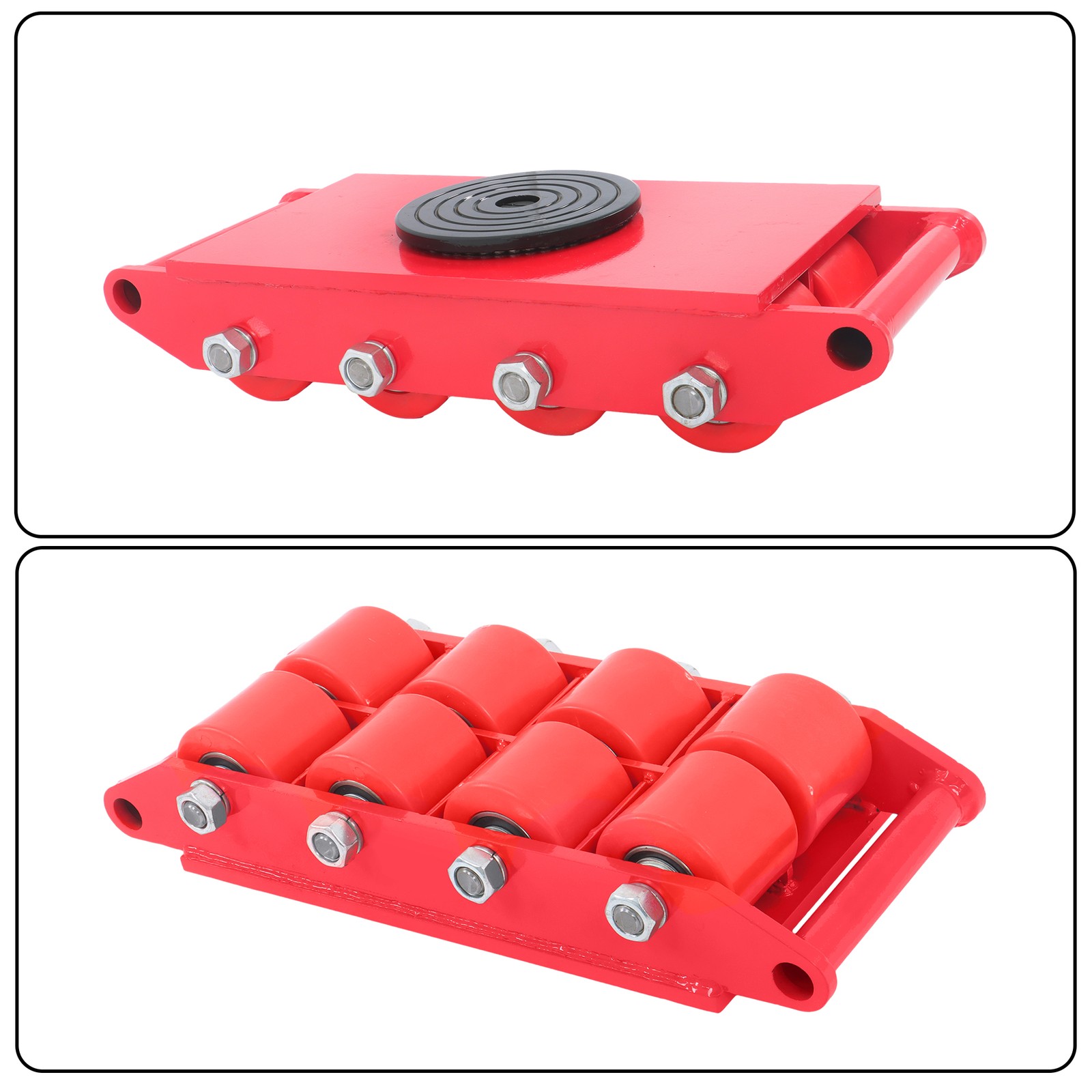 Heavy Duty 360° 12T 26400Lbs Machinery Mover Machine Dolly Skate Roller Trolley