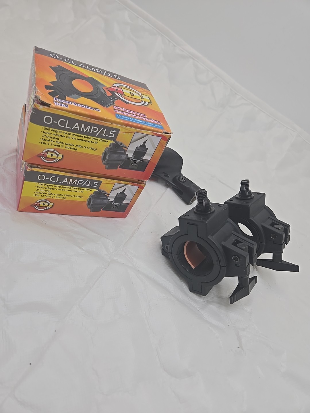 American DJ ADJ Products O-Clamps Tube for 1.5"-2” Truss NIB Plus Extra Lot