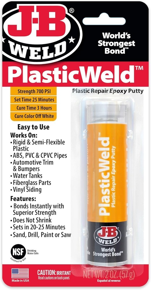 PlasticWeld Plastic Repair Epoxy Putty - 2 oz.