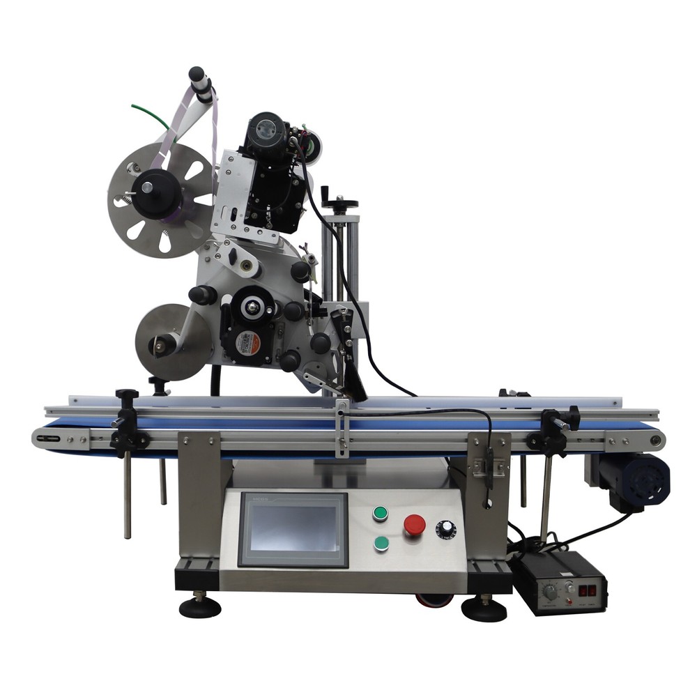 Auto Conveyor Table Flat Box Labeling Machine Label Applier Machine 25-50pcs/min