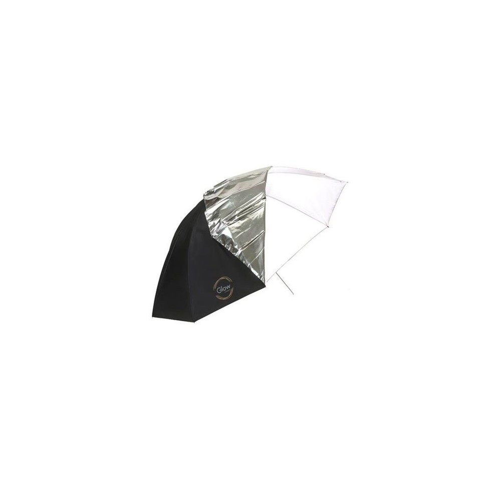 Glow 72" White Parabolic Umbrella with Removable Silver/Black Layer #GL-U-72WBC