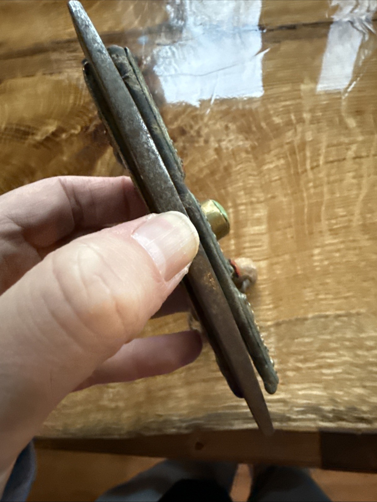 Old Antique Tibetan “ Mechak “ Flint Striker Red Coral Bead Leather Pouch Purse