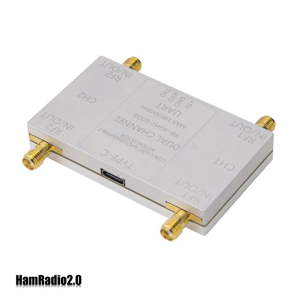 RF-4GHz-60DB Dual Channel Programmable RF Attenuator + Type-C Cable for PC
