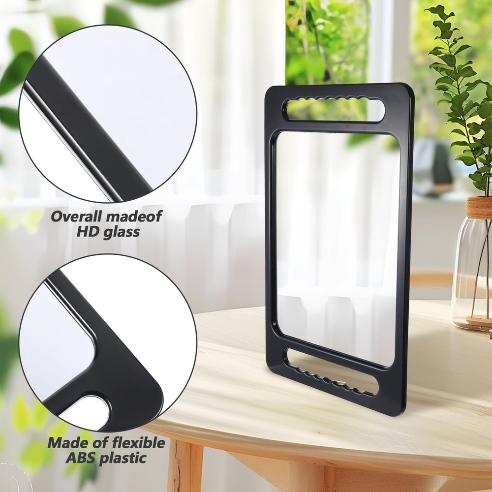 Extra Large Hand Mirror 16x10 - Drop-Proof Rectangular Mirror for Salons