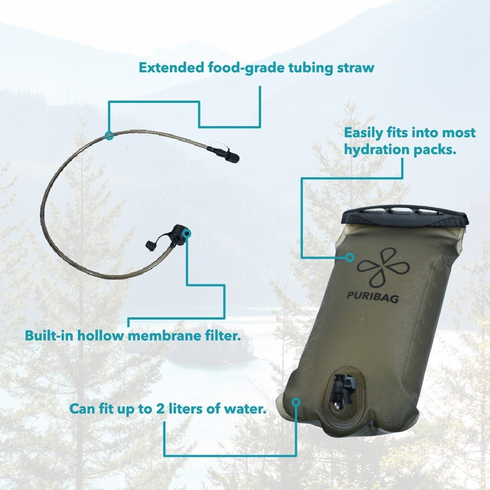 Puribag Bladder - Puribag 2L Hydration Bladder with Regular Hose