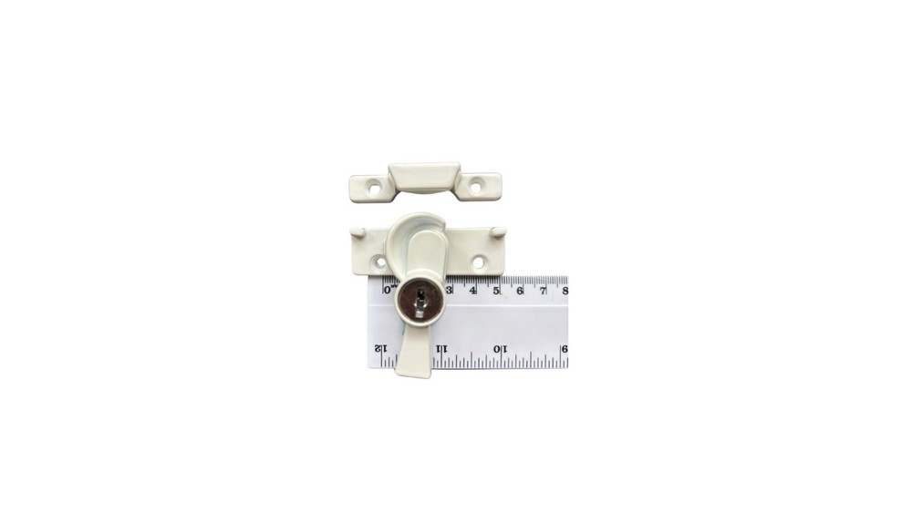 TradeBase Window White Sash Lock Lockable Keyed Alike Wide Base - 4 Pack