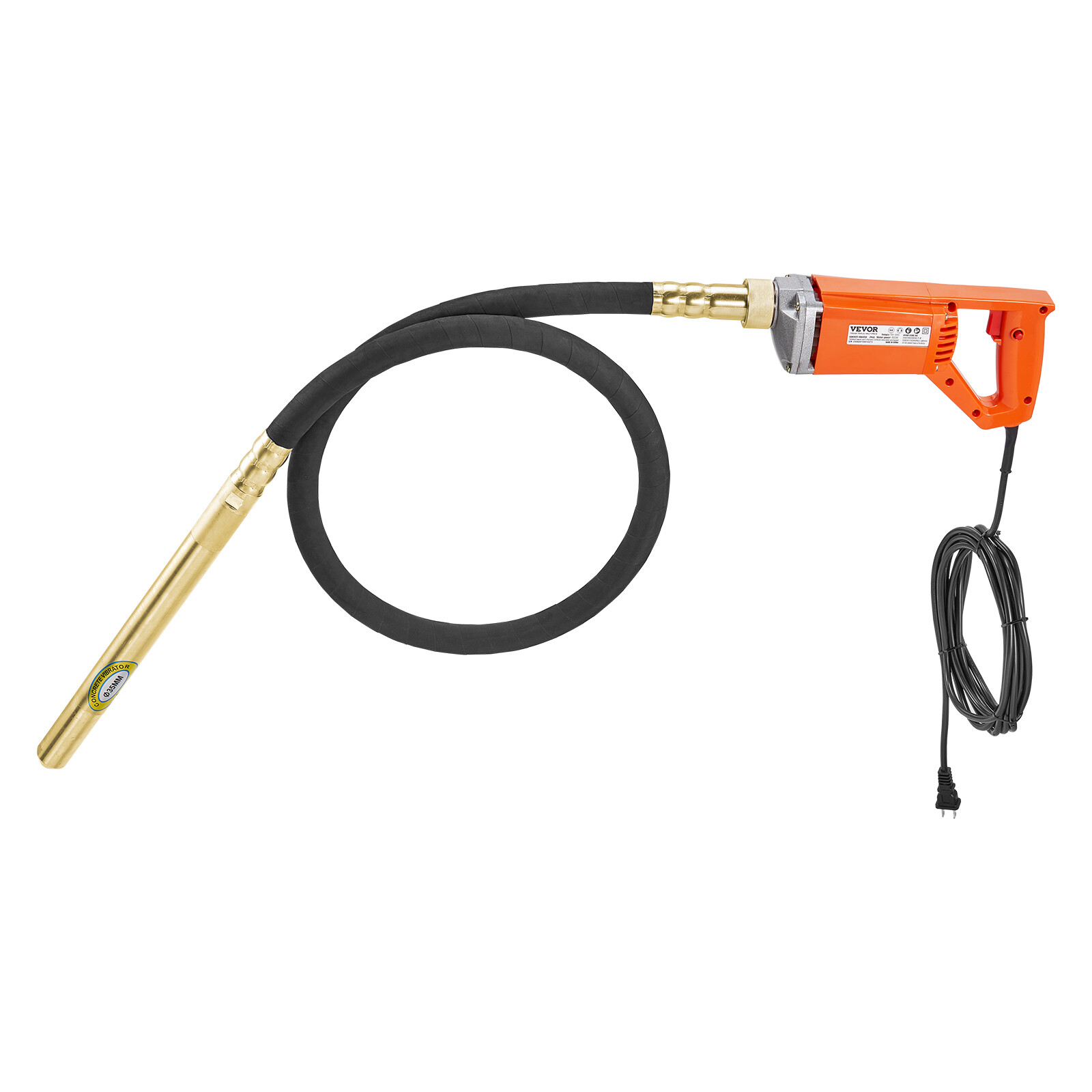 VEVOR Handheld Electric Concrete Vibrator 800W 6.6 feet Shaft Air Bubble Remover