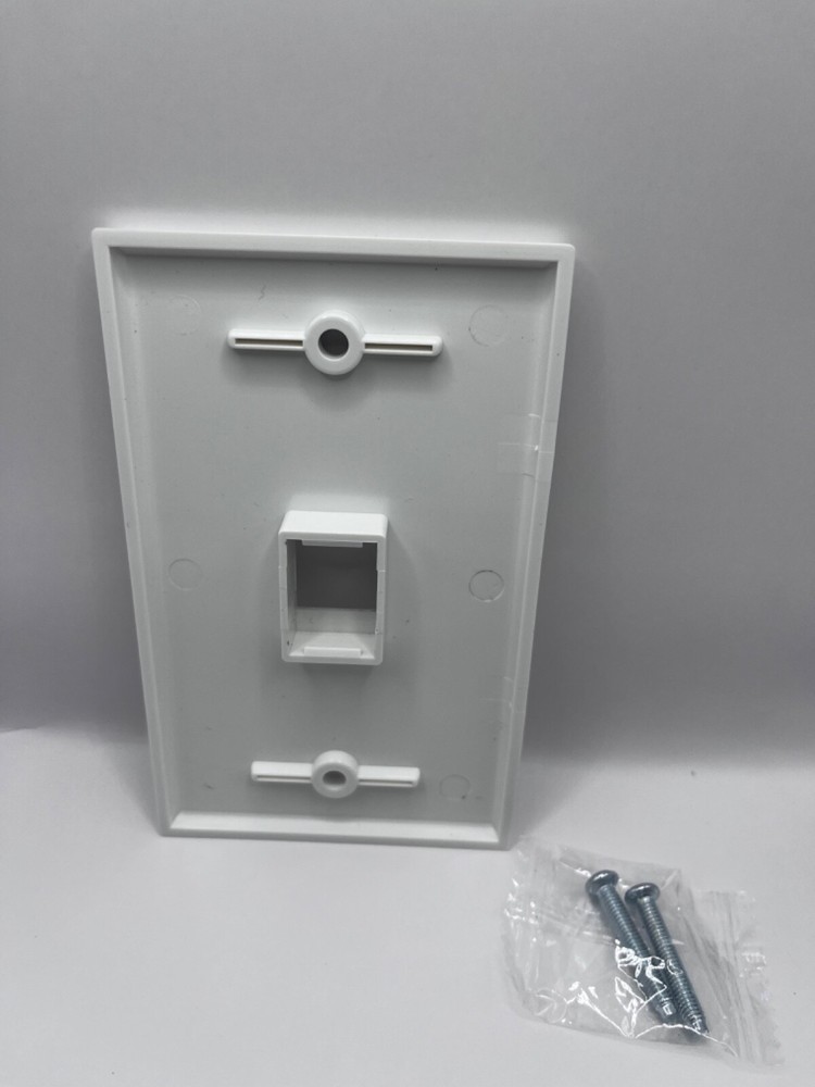 10 Pack - 1 Port 120-Type US Standard Wall Jack Faceplate