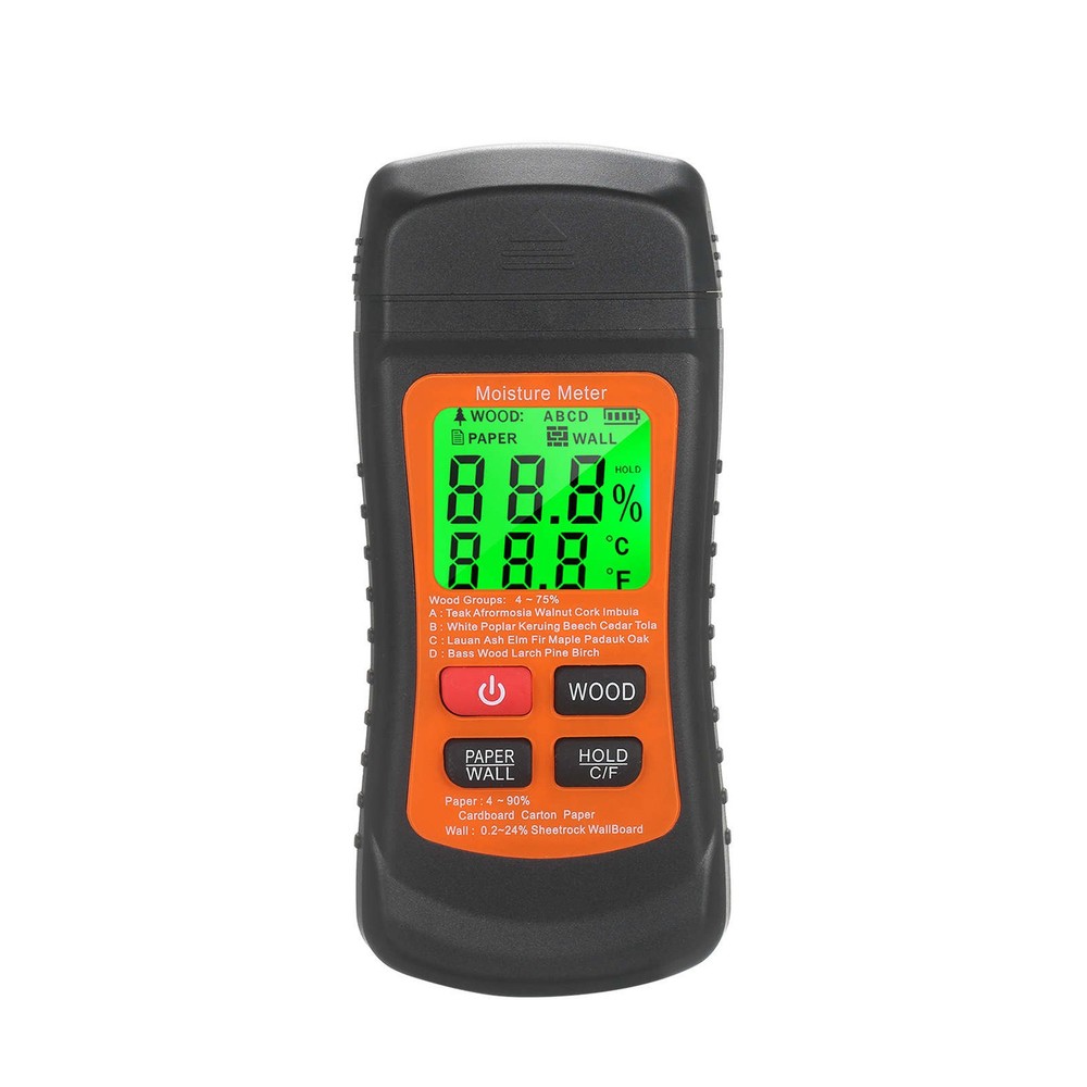 Moisture Meter for Wood Wall Paper Caravan Damp Plasterboard Testing Device