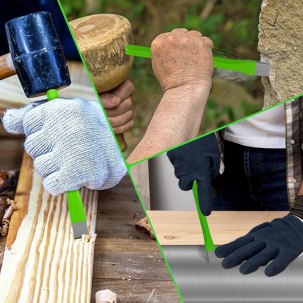Impact-Ready 3-Piece Chisel Set - Heat-Treated Performance, Sharp Cutting Edge