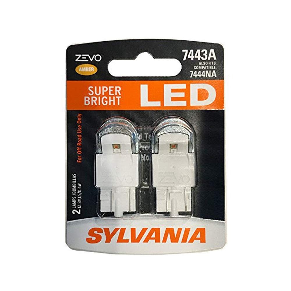 SYLVANIA - 7443 T20 ZEVO LED Amber Bulb - Bright LED Bulb, Ideal for Park and...