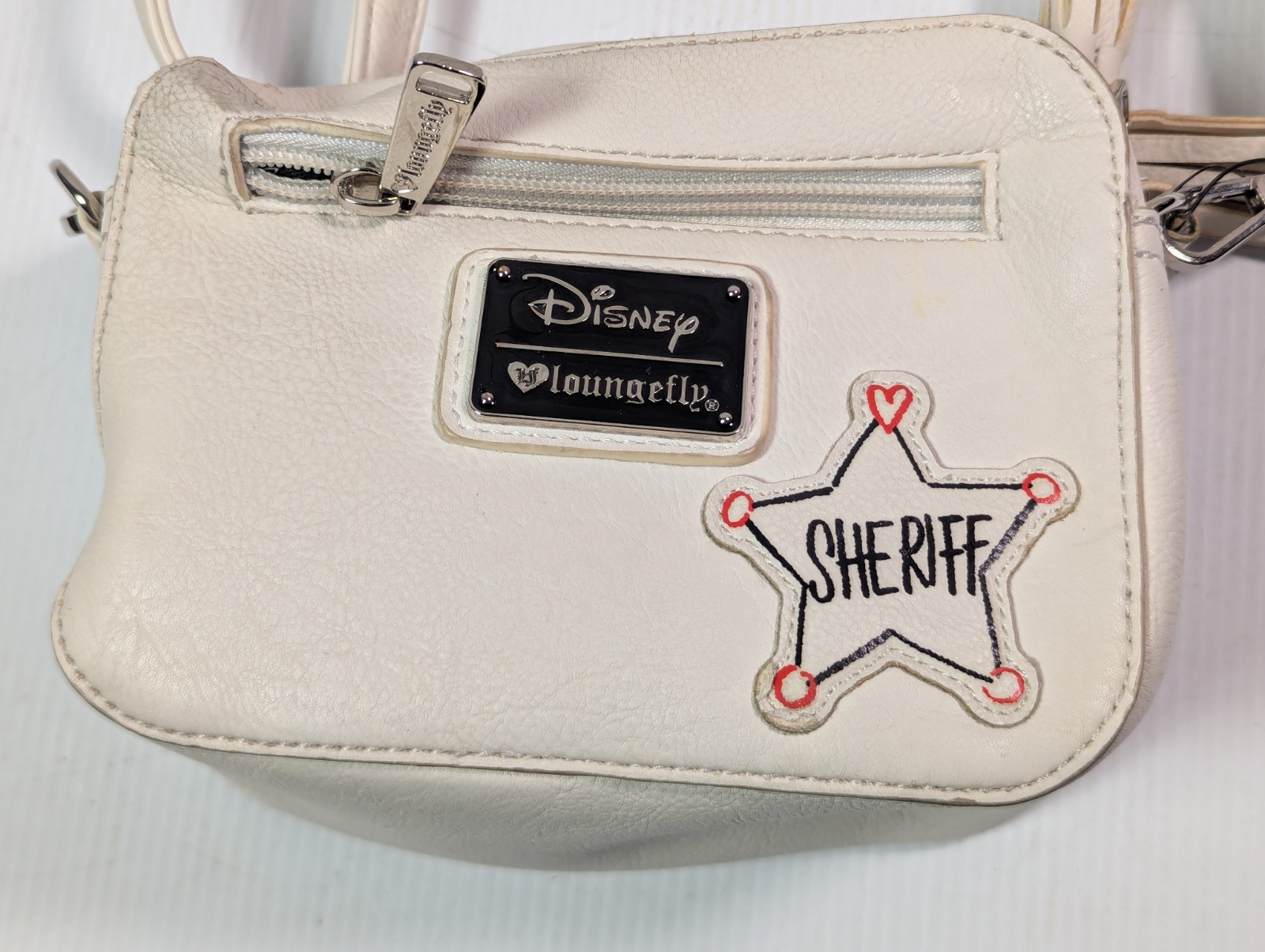 Disney Loungefly Toy Story Crossbody Purse White Woody Bullseye Sheriff