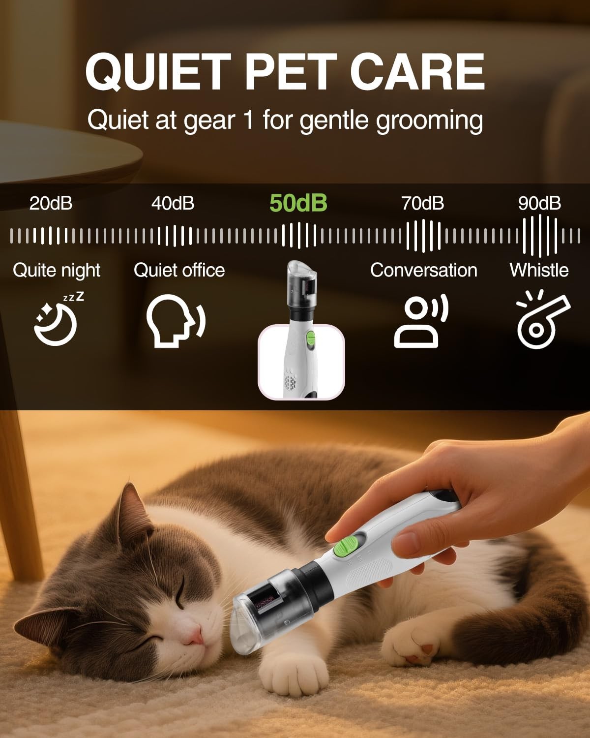 WORKPRO 6-Speed Dog Nail Grinder Pet Nail Grinder 70 Accessories Rotary Tool Set