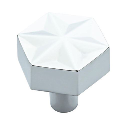 1" Modern Geometric Knob Polished Chrome