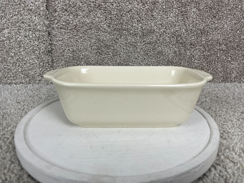 Pfaltzgraff 8"x4" Rectangular Filigree Mini Loaf Pan w/ Handle Off White
