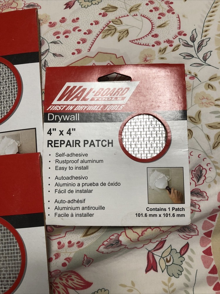 (2) WAL BOARD TOOLS 6x6 DRYWALL REPAIR PATCH ( 1 )4x4”