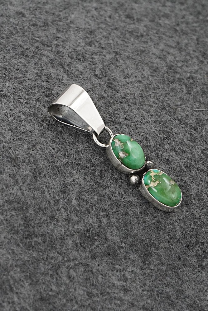 Turquoise & Sterling Silver Pendant - Eugene Gruber