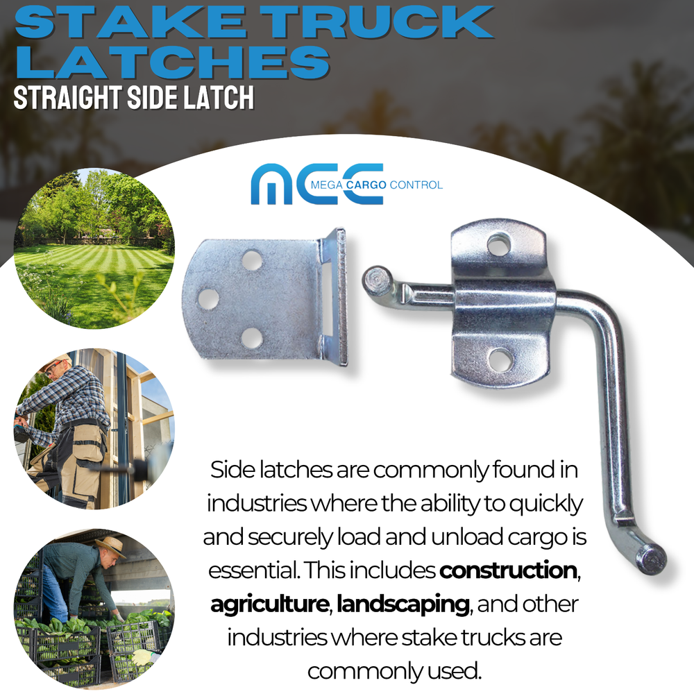 8 Pack Straight Side Gate Stake Bed Latch Bracket Set for Utility Trailer Sheds