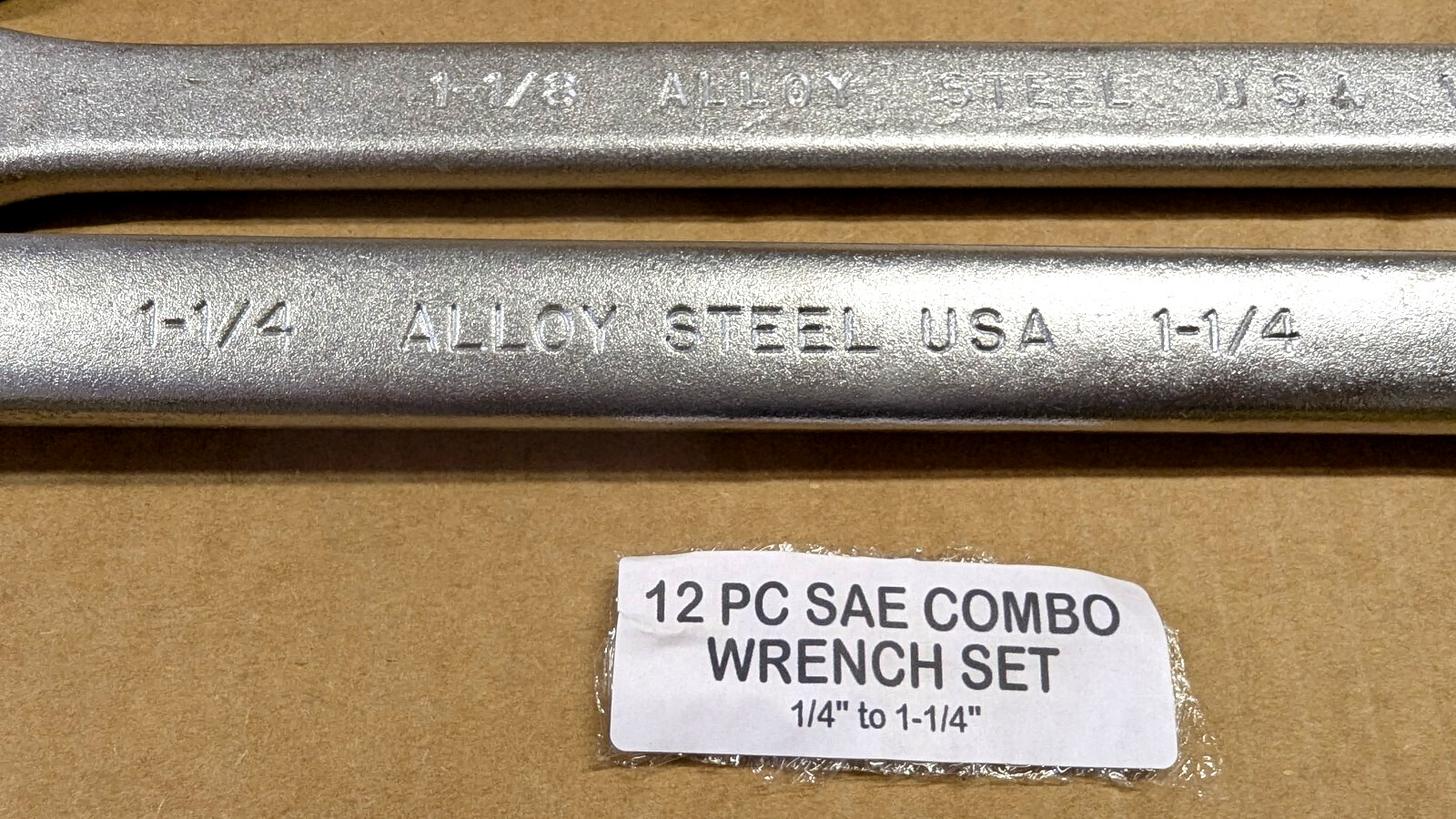 NEW BLACKHAWK USA 12Pc. SAE Combination Wrench Set 1/4" :1-1/4"-Alloy Steel F.Sh