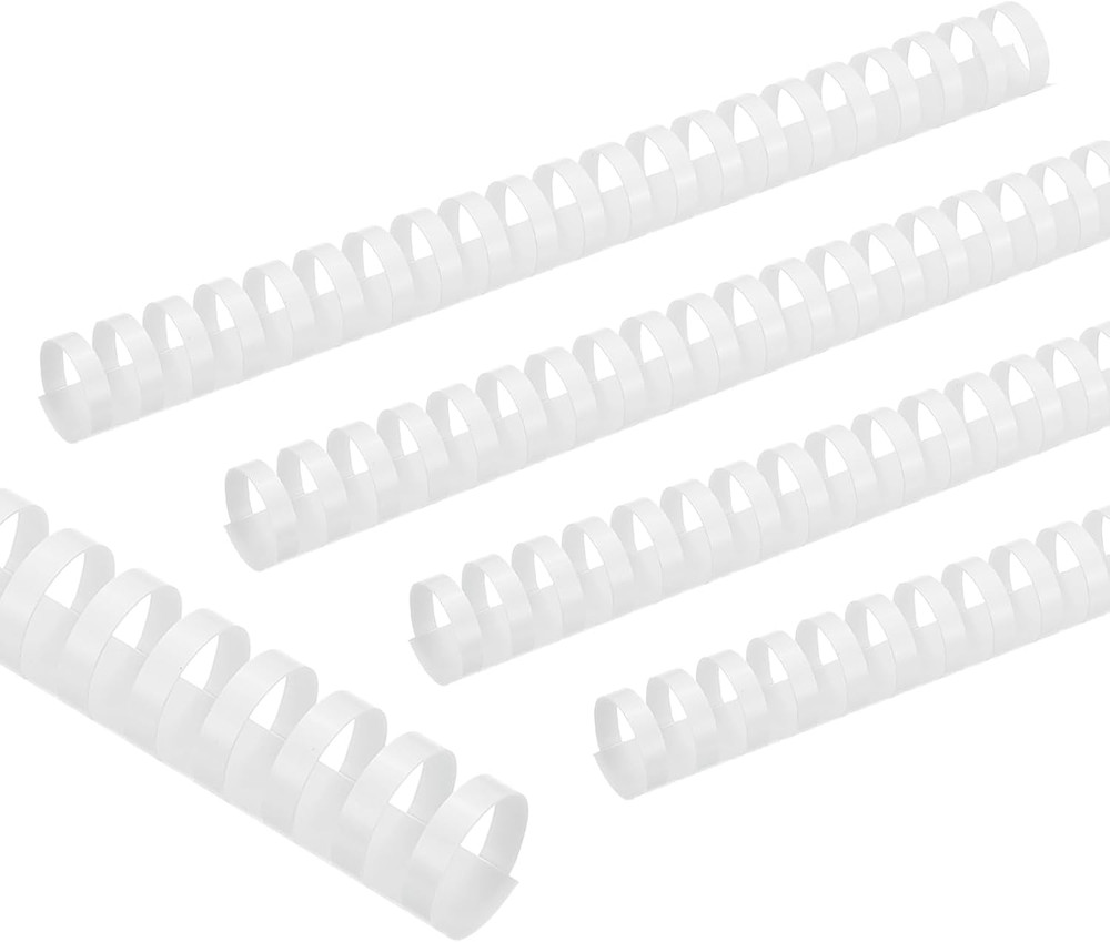 25mm (1") Plastic Binding Combs, 10 Pcs 21 Rings Comb Binding Spines 225 Shee...