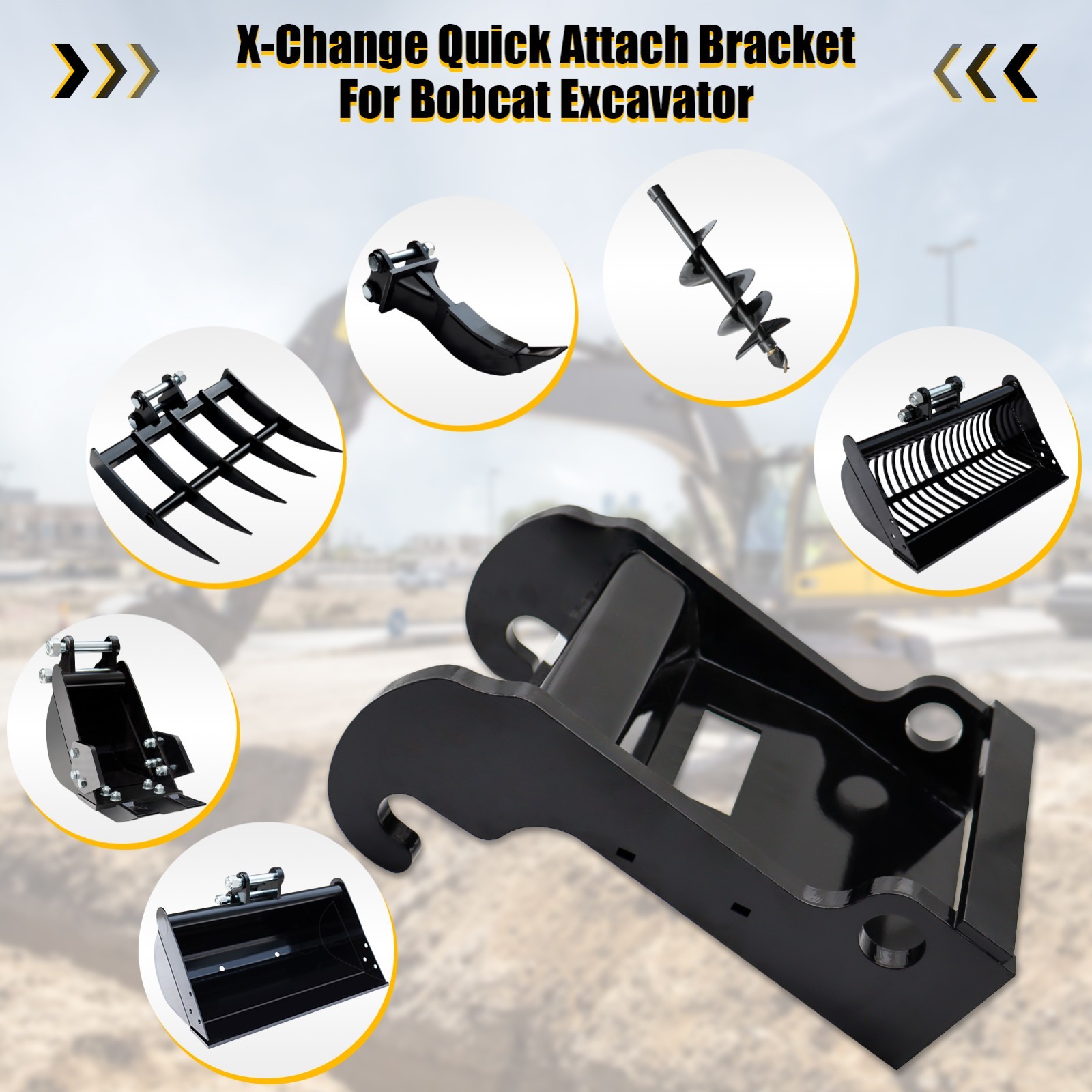X-change Coupler Bracket Excavator Quick Attach for Bobcat E26 E32 E35 E42 E50