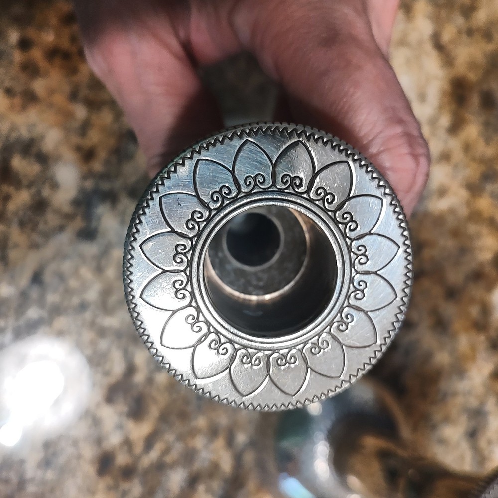 Brighton Silver Candle Holders Pair with Decorative Etching